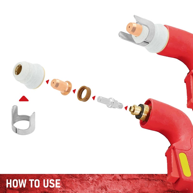RX WELD 23pcs Plasma Cutting Torch IPT-60 PT-60 IPT-40 PT40 Tip 0.039'' 1.0mm Electrode Shield Cap Stand Off - Image 4
